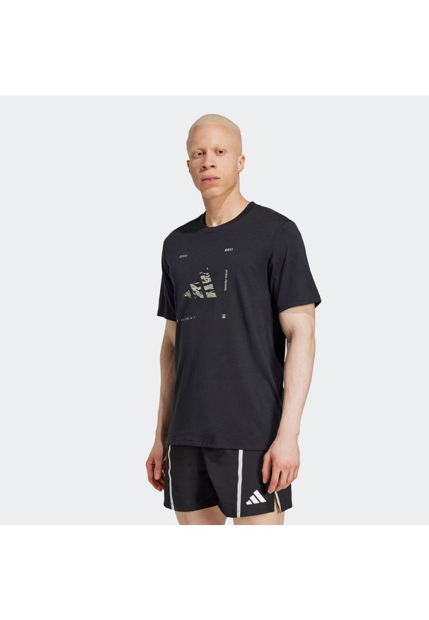 Adidas - Koszulka fitness męska ADIDAS krótki rękaw. Materiał: materiał. Długość rękawa: krótki rękaw. Długość: krótkie. Sport: fitness