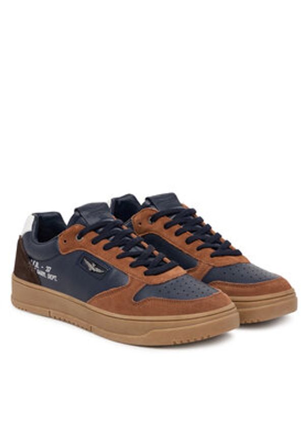 Aeronautica Militare Sneakersy 252SC0235UPL00244 Granatowy. Kolor: niebieski. Materiał: skóra