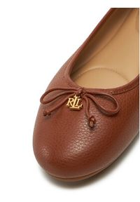 Lauren Ralph Lauren Baleriny 802942766002 Brązowy. Kolor: brązowy. Materiał: skóra