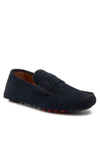 TOMMY HILFIGER - Tommy Hilfiger Mokasyny Th Classic Suede Driver FM0FM05000 Granatowy. Kolor: niebieski #2