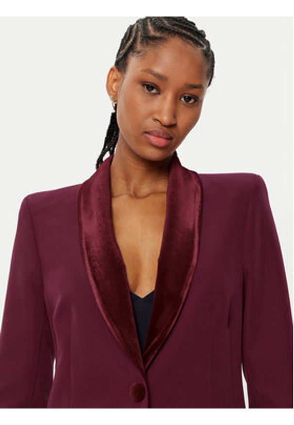 Rinascimento Marynarka CFC0121905003 Bordowy Regular Fit. Kolor: czerwony. Materiał: syntetyk