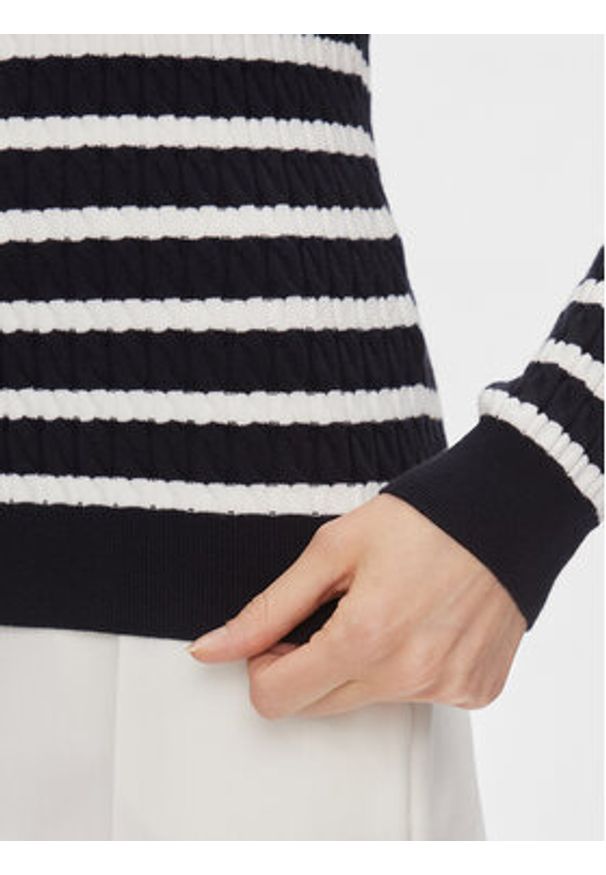 TOMMY HILFIGER - Tommy Hilfiger Golf WW0WW40678 Niebieski Slim Fit. Typ kołnierza: golf. Kolor: niebieski. Materiał: syntetyk