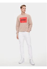 Hugo Bluza Duragol222 50467944 Beżowy Regular Fit. Kolor: beżowy. Materiał: bawełna #3