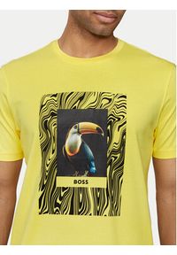 BOSS - Boss T-Shirt Te_Tucan 50516012 Żółty Regular Fit. Kolor: żółty. Materiał: bawełna #3