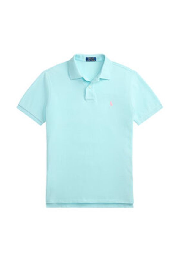 Polo Ralph Lauren Polo 710536856500 Turkusowy Slim Fit. Typ kołnierza: polo. Kolor: turkusowy. Materiał: bawełna