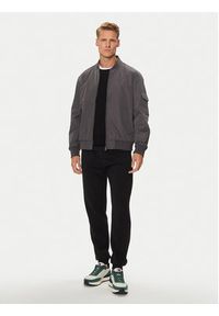 TOMMY HILFIGER - Tommy Hilfiger Kurtka bomber MW0MW35658 Szary Regular Fit. Kolor: szary. Materiał: syntetyk #4