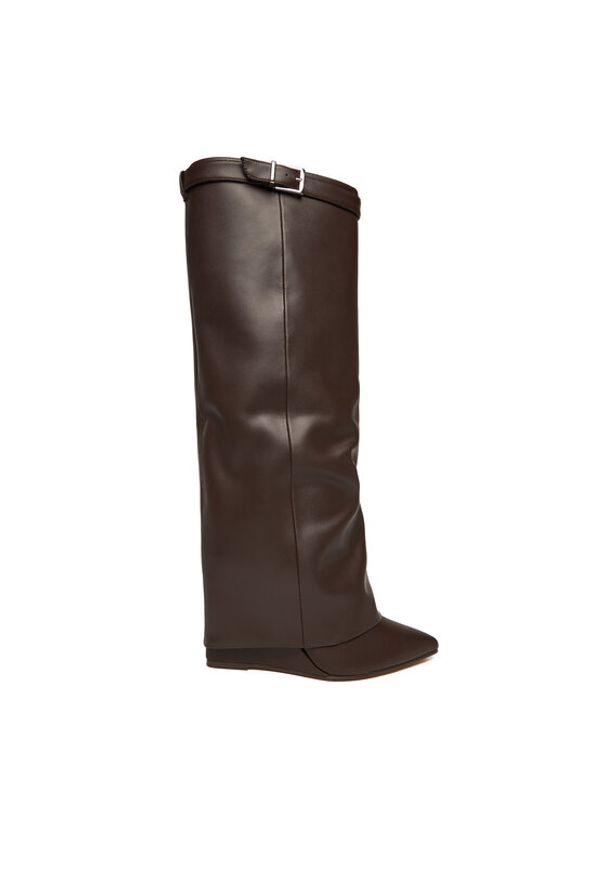 Steve Madden Kozaki Corenne SM11003418 Brązowy. Kolor: brązowy. Materiał: skóra