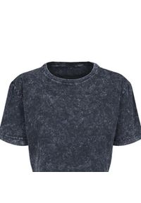 BUILD YOUR BRAND - Koszulka Damska Acid Wash Crop T-shirt. Kolor: biały, wielokolorowy, szary