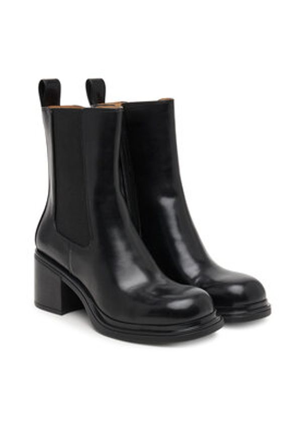 Armani Exchange Botki XW001643 AF17474 UC001 Czarny. Kolor: czarny. Materiał: skóra