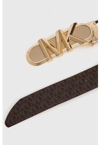 MICHAEL Michael Kors pasek dwustronny damski kolor beżowy. Kolor: beżowy #2