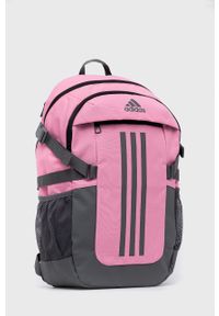 Adidas - adidas plecak kolor różowy duży z nadrukiem. Kolor: różowy. Materiał: materiał. Wzór: nadruk #5