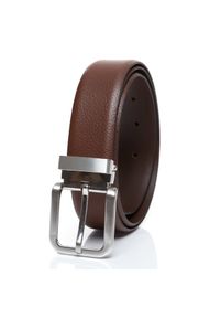 Tom Tailor - TOM TAILOR PASEK SKÓRZANY SOPO-TT293 680 35mm Ledergürtel. Materiał: skóra. Wzór: paski. Styl: klasyczny #2