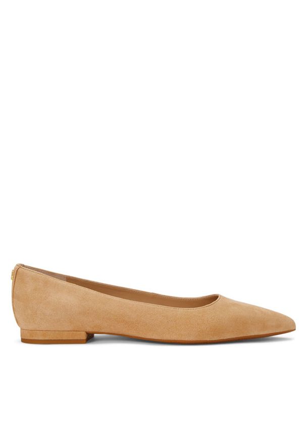 Lauren Ralph Lauren - LAUREN RALPH LAUREN Baleriny 802871265007 Brązowy. Kolor: brązowy. Materiał: zamsz, skóra