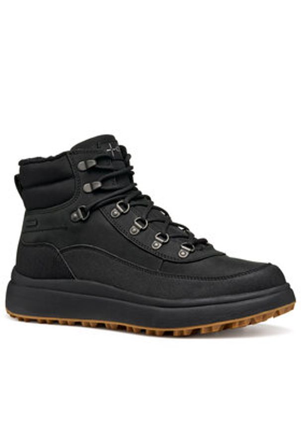 Geox Trekkingi U Granito + Grip B A U46FZD 04554 C9999 Czarny. Kolor: czarny. Materiał: zamsz, skóra. Sport: turystyka piesza