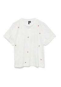 Vero Moda T-Shirt Solvei 10325318 Biały Regular Fit. Kolor: biały. Materiał: bawełna #6