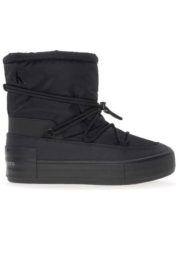 Buty Calvin Klein Jeans Vulc Flatform Snow Boot YW0YW01591-0GJ - czarne. Kolor: czarny. Materiał: jeans. Szerokość cholewki: normalna. Sezon: jesień, zima