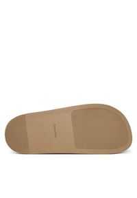 Calvin Klein Klapki City Sandal Mule Webbing HW0HW02887 Beżowy. Kolor: beżowy. Materiał: materiał #2