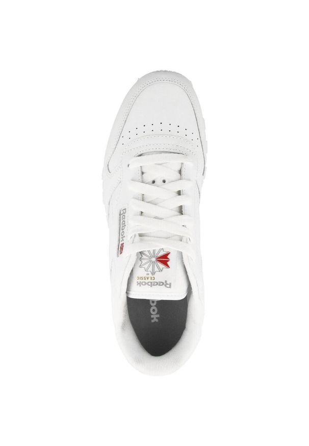 Buty do chodzenia dla dzieci Reebok CLASSIC LEATHER W. Zapięcie: sznurówki. Kolor: biały. Materiał: tkanina, materiał, skóra, syntetyk. Szerokość cholewki: normalna. Model: Reebok Classic. Sport: turystyka piesza