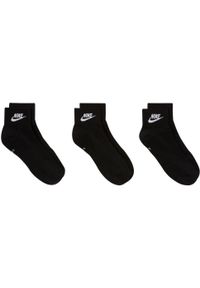 Nike - Skarpety Za Kostkę Unisex Adult Everyday Essential (zestaw 3 Sztuk). Kolor: czarny. Sport: turystyka piesza