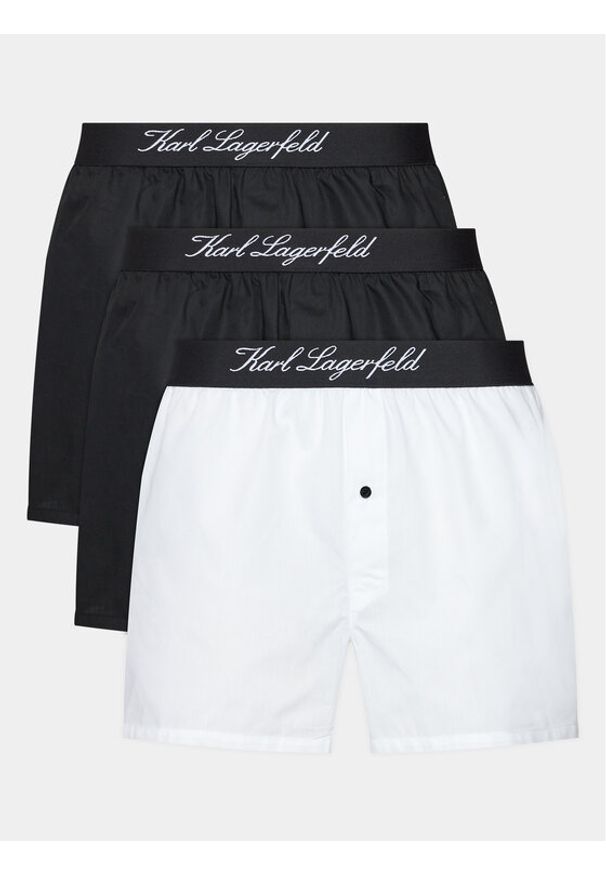 Karl Lagerfeld - KARL LAGERFELD Komplet 3 par bokserek Hotel Karl Woven Boxer Set 3X 231M2102 Czarny. Kolor: czarny. Materiał: bawełna