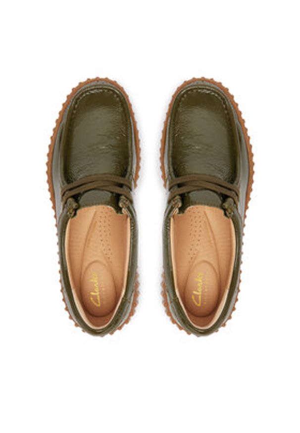 Clarks Półbuty Torhill Bee 26186668 Zielony. Kolor: zielony. Materiał: skóra