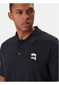 Karl Lagerfeld - KARL LAGERFELD Polo 745710 561224 Granatowy Regular Fit. Typ kołnierza: polo. Kolor: niebieski. Materiał: bawełna #5