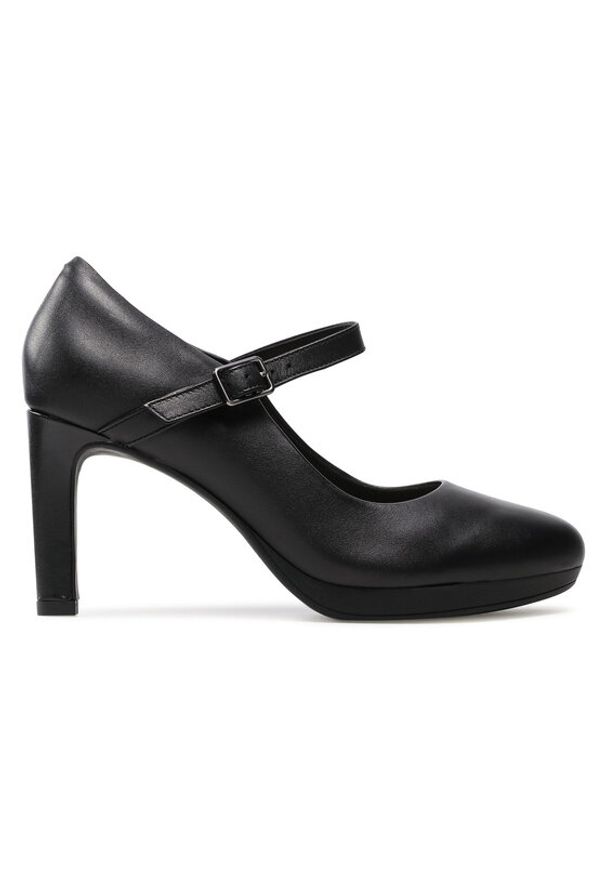 Clarks Półbuty Ambyr Shine 261577844 Czarny. Kolor: czarny. Materiał: skóra