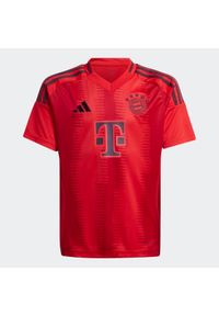 Adidas - Koszulka piłkarska dla dzieci ADIDAS Bayern Monachium domowa sezon 24/25. Wzór: paski. Sport: piłka nożna