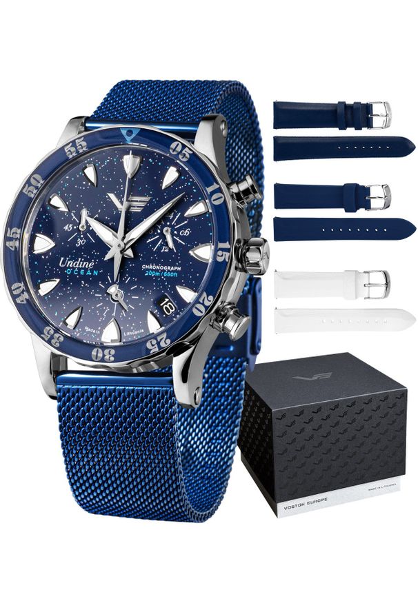 Zegarek damski Vostok Europe VK68-515A756BB niebieski. Kolor: niebieski