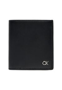 Calvin Klein Mały Portfel Męski Metal Ck Trifold 6Cc W/Coin K50K512290 Czarny. Kolor: czarny. Materiał: skóra #1