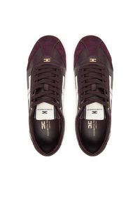 Elisabetta Franchi Sneakersy SA-82G-56E2-V400 Bordowy. Kolor: czerwony. Materiał: skóra #5