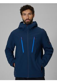 4f - 4F Kurtka przejściowa membrana 8000 męska - granatowa 3XL. Okazja: na co dzień. Kolor: niebieski. Materiał: materiał. Styl: casual #1