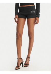 Juicy Couture Szorty sportowe Roll Down JCWHS126307 Czarny Slim Fit. Kolor: czarny. Materiał: bawełna #1
