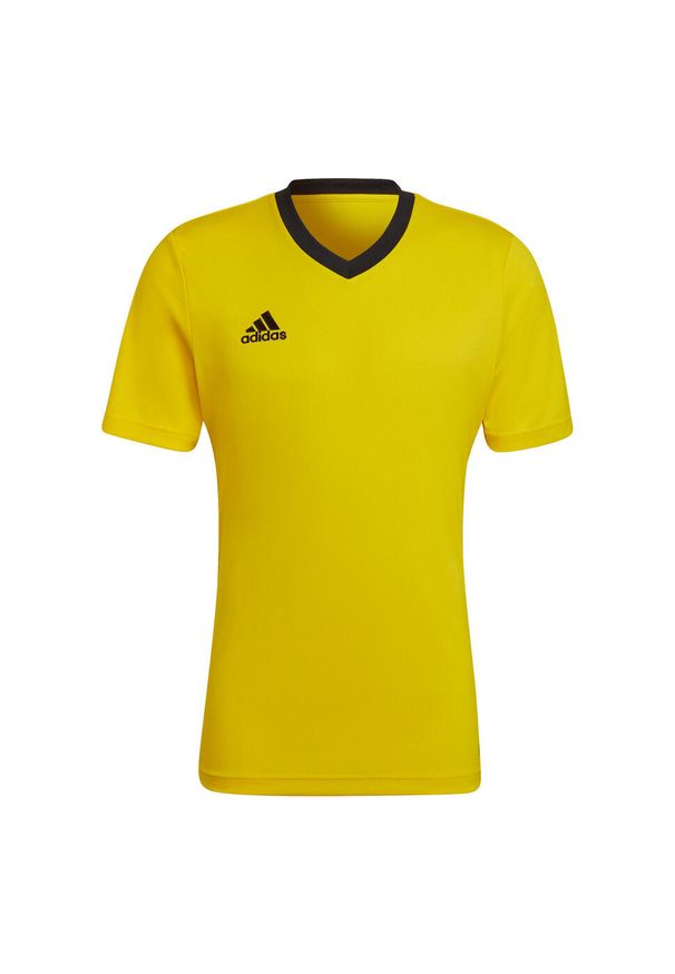 Adidas - Koszulka piłkarska męska adidas Entrada 22 Jersey. Kolor: żółty, wielokolorowy, czarny. Materiał: poliester. Sport: piłka nożna