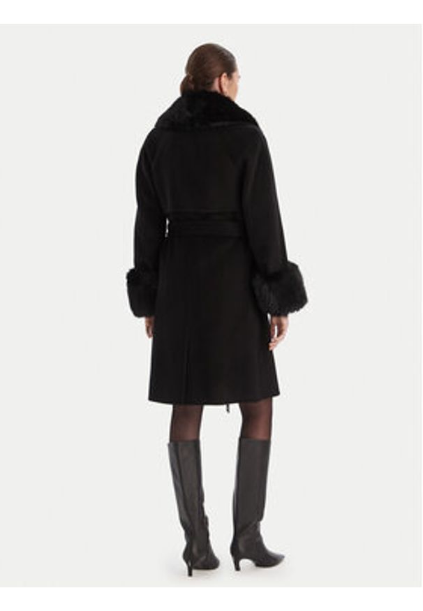 Marciano Guess Płaszcz wełniany 5BGL46 7125A Czarny Regular Fit. Kolor: czarny. Materiał: wełna