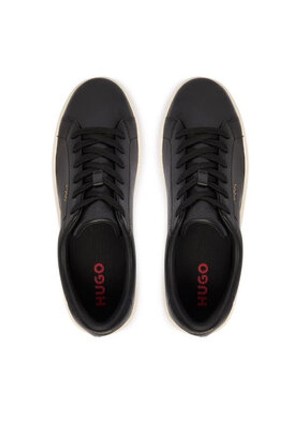 Hugo - HUGO Sneakersy Neston 50563554 Czarny. Kolor: czarny. Materiał: skóra