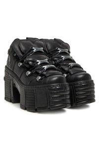 NEW ROCK Botki M-TM106-C2 Czarny. Kolor: czarny. Materiał: skóra. Styl: rockowy