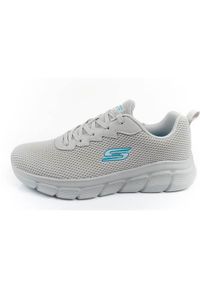 skechers - Buty do chodzenia męskie Skechers 118106LTGY. Zapięcie: sznurówki. Kolor: wielokolorowy, szary. Materiał: syntetyk, tkanina, materiał. Szerokość cholewki: normalna. Sport: turystyka piesza