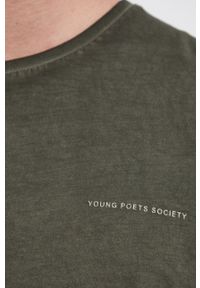 Young Poets Society T-shirt bawełniany kolor zielony gładki. Okazja: na co dzień. Kolor: zielony. Materiał: bawełna. Wzór: gładki. Styl: casual