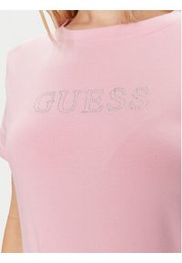 Guess T-Shirt Skylar V4GI09 J1314 Różowy Slim Fit. Kolor: różowy. Materiał: bawełna #5