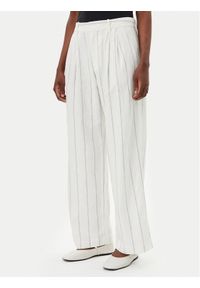 GAP - Gap Spodnie materiałowe 713998-01 Écru Wide Leg. Kolor: kremowy. Materiał: wiskoza, len #1