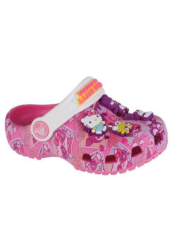 Buty do chodzenia niemowlęce Crocs Hello Kitty And Friends Classic Clog. Kolor: różowy. Materiał: materiał, syntetyk. Wzór: motyw z bajki