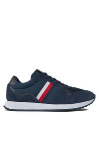 TOMMY HILFIGER - Tommy Hilfiger Sneakersy Runner Evo Mix Ess FM0FM04886 Granatowy. Kolor: niebieski. Materiał: materiał