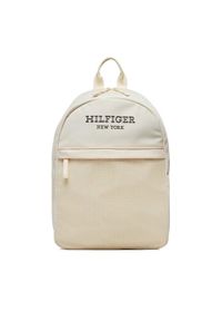 TOMMY HILFIGER - Tommy Hilfiger Plecak Monotype Backpack AU0AU01837 Beżowy. Kolor: beżowy. Materiał: materiał #1