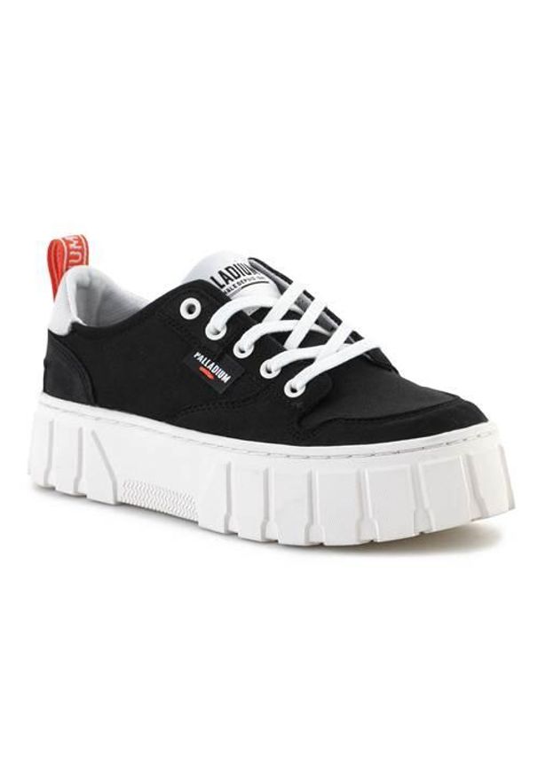 Buty do chodzenia damskie Palladium Pallatower LO. Zapięcie: sznurówki. Kolor: czarny. Materiał: tkanina. Szerokość cholewki: normalna. Sport: turystyka piesza