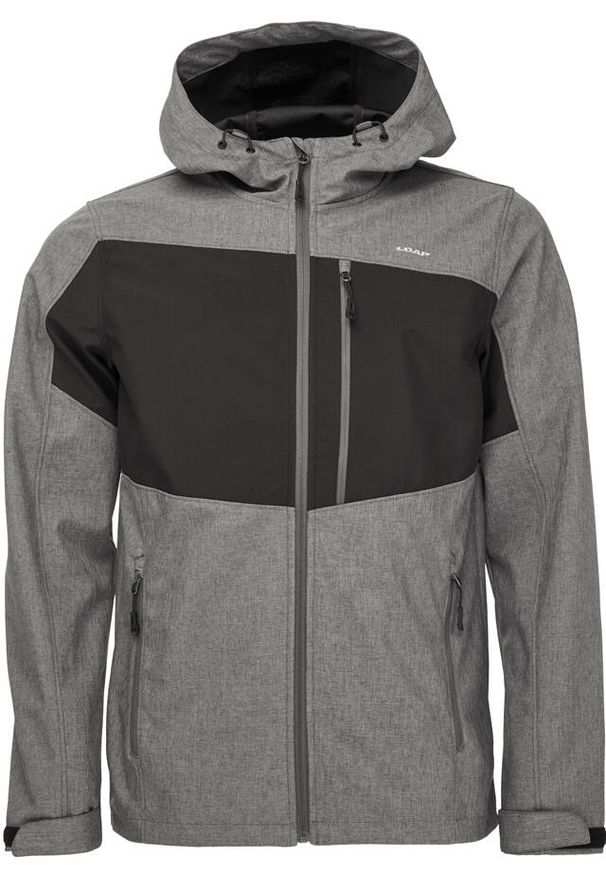 ZSPORT - Męska Kurtka Softshell Loap Ladan Gry -blk M - Wodoodporna i Oddychająca. Kolor: szary. Materiał: poliester, softshell. Sport: turystyka piesza