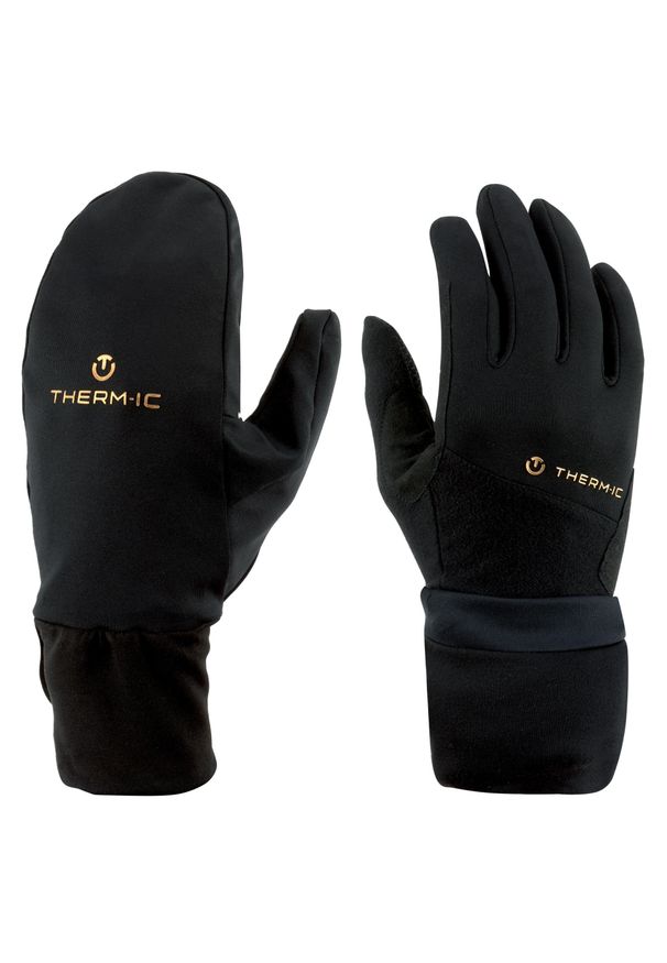Rekawiczka ski doroslych Therm-ic Versatile Light Gloves przerobienia na mitenki. Kolor: czarny. Materiał: poliester. Sport: turystyka piesza