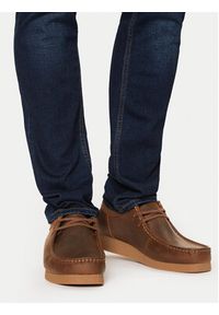 Clarks Mokasyny Wallabee Evo 261728197 Brązowy. Kolor: brązowy. Materiał: nubuk, skóra