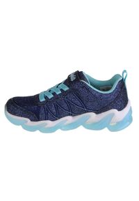 skechers - Buty do chodzenia dziewczęce, Skechers Hyper Surge. Zapięcie: sznurówki. Kolor: niebieski. Materiał: materiał, syntetyk. Szerokość cholewki: normalna. Model: Skechers Sport. Sport: turystyka piesza