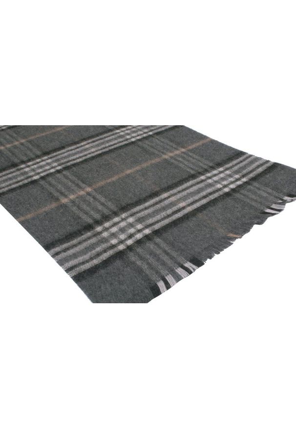 Szalik Męski V. Fraas - Cashmink - Odcienie Szarości, Kratka. Materiał: tkanina, wełna, materiał, poliakryl, syntetyk. Wzór: kratka. Sezon: lato